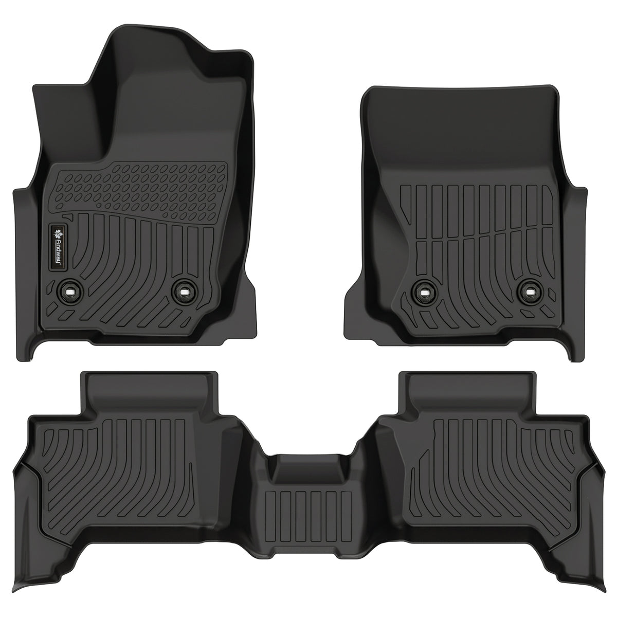Findway F100 3D Car Floor Mat / Liner (1st Row & 2nd Row) for 2025-2026 Toyota 4Runner Hybrid - 62680N