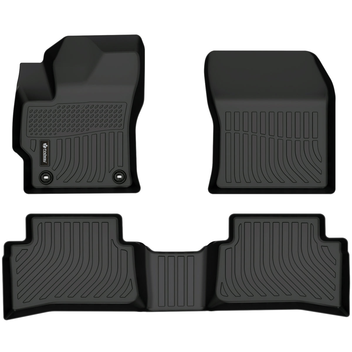 Findway F100 3D Car Floor Mat / Liner (1st Row & 2nd Row) for 2019-2026 Toyota Corolla Hatchback - 62730N