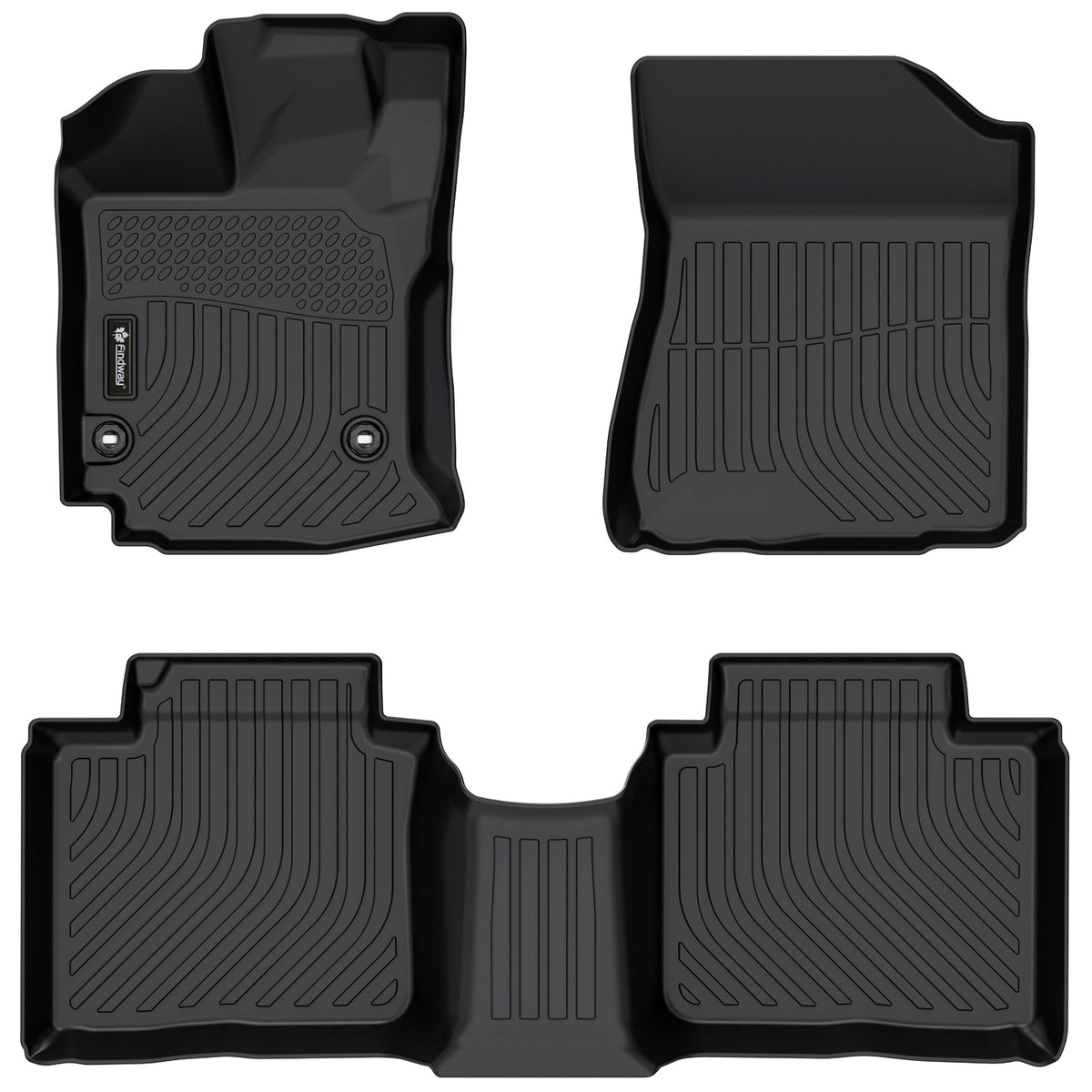 Findway F100 3D Car Floor Mat / Liner (1st Row & 2nd Row) for 2013-2016 Toyota Venza - 62750N