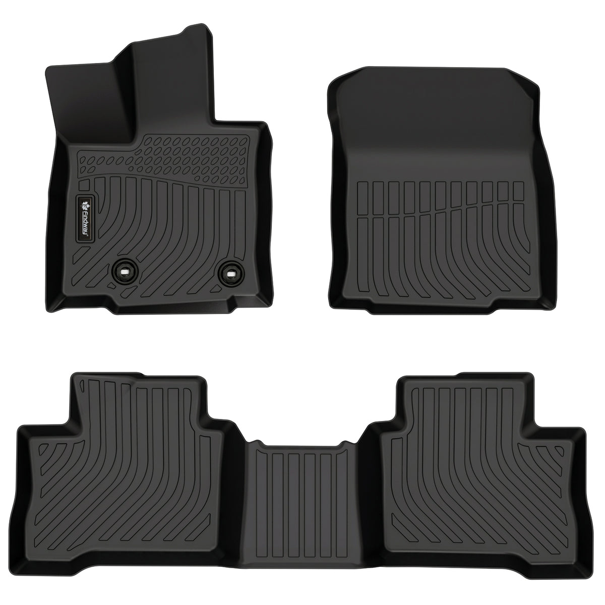 Findway F100 3D Car Floor Mat / Liner (1st Row & 2nd Row) for 2026 Toyota RAV4 Hybrid - 62770N