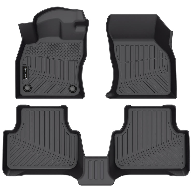 Findway F100 3D Car Floor Mat / Liner (1st Row & 2nd Row) for 2019-2025 Volkswagen Jetta / GLI - 63380N