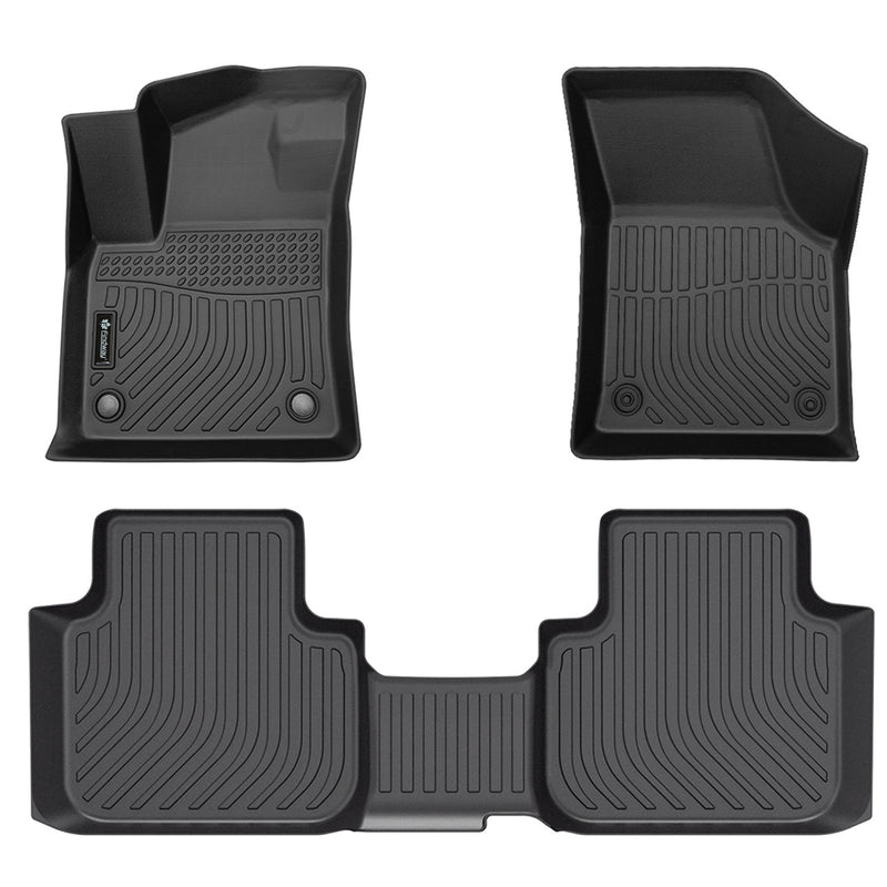 Findway F100 3D Car Floor Mat / Liner (1st Row & 2nd Row) for 2020-2024 Volkswagen Atlas Cross Sport - 63400N