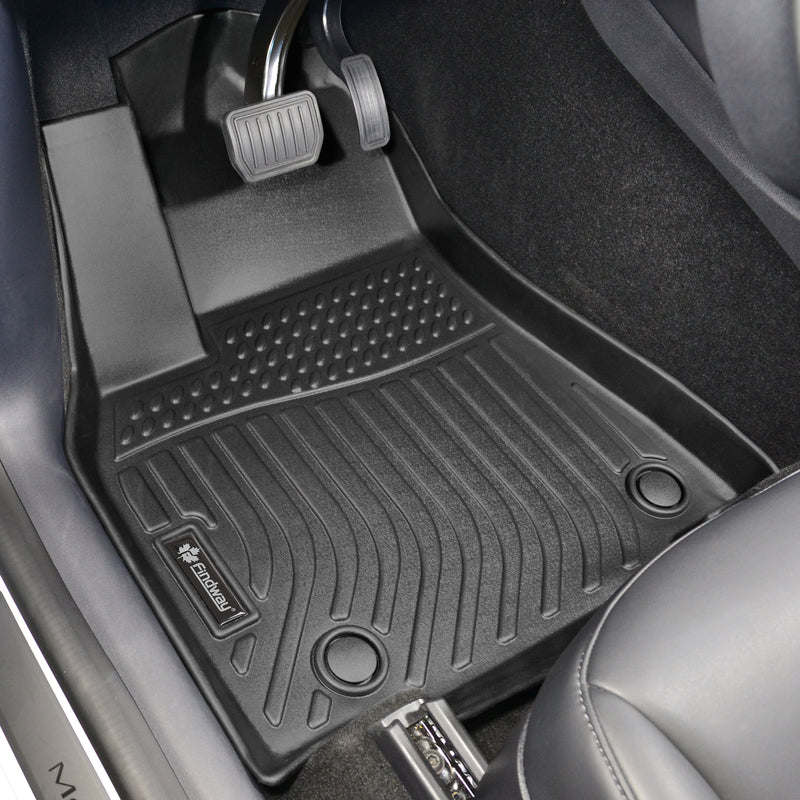 Findway F100 3D Car Floor Mat / Liner (1st Row & 2nd Row) for 2020-2022 Tesla Model Y - 65020N