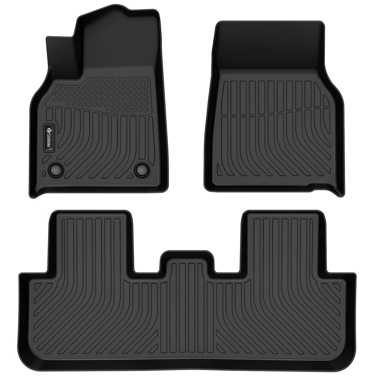 Findway F100 3D Car Floor Mat / Liner (1st Row & 2nd Row) for 2026 Tesla Model Y - 65110N