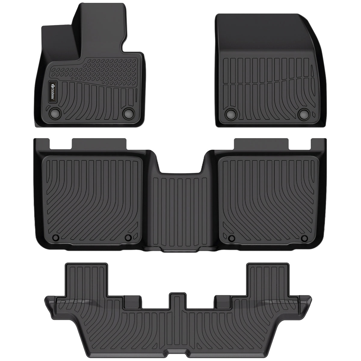 Tapis de sol 3D Findway F100 (1re, 2e et 3e rangées) pour Vinfast VF9 7 places 2025-2026 - 6603AN