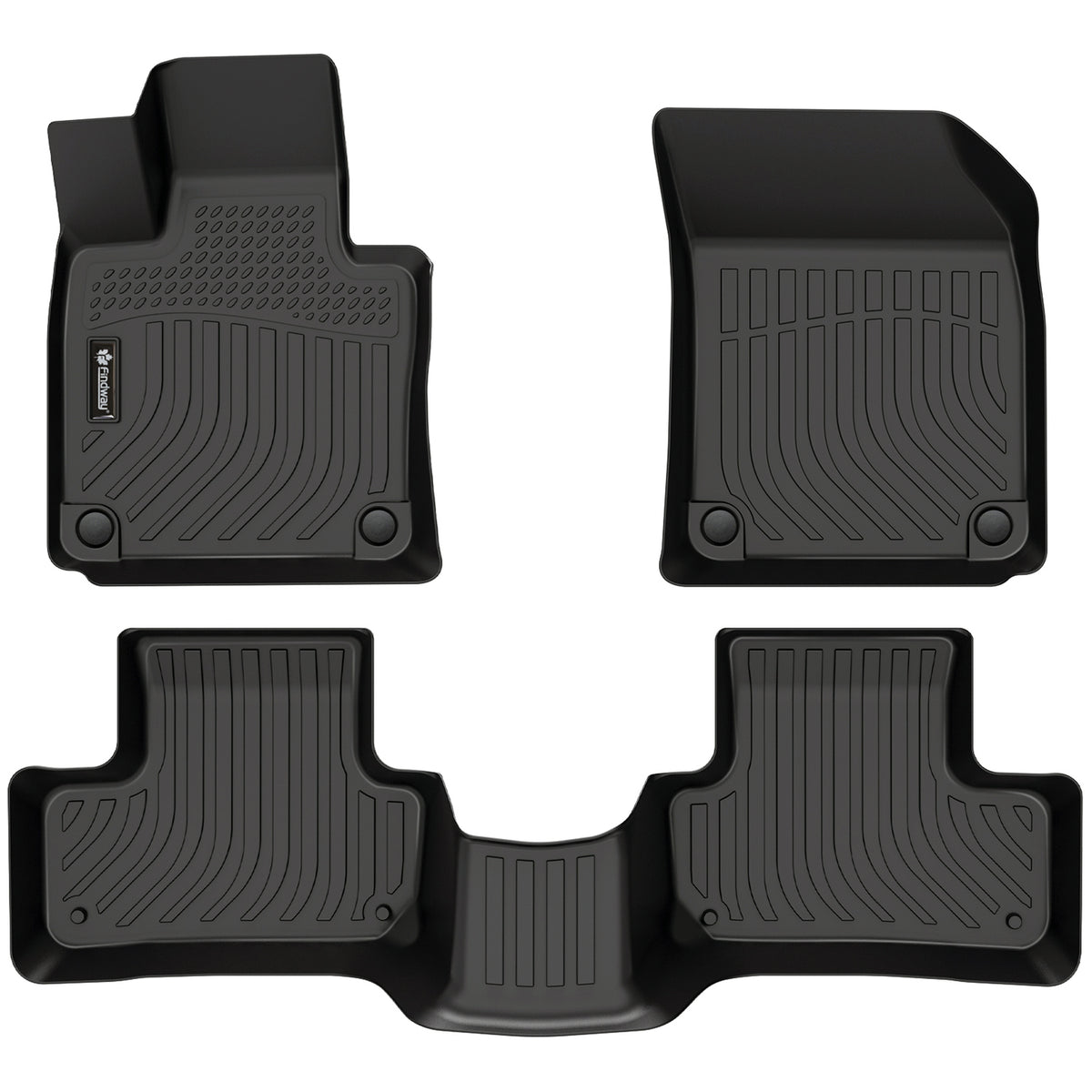 Findway F100 3D Car Floor Mat / Liner (1st Row & 2nd Row) for 2018-2026 Volvo XC60 - 68120N