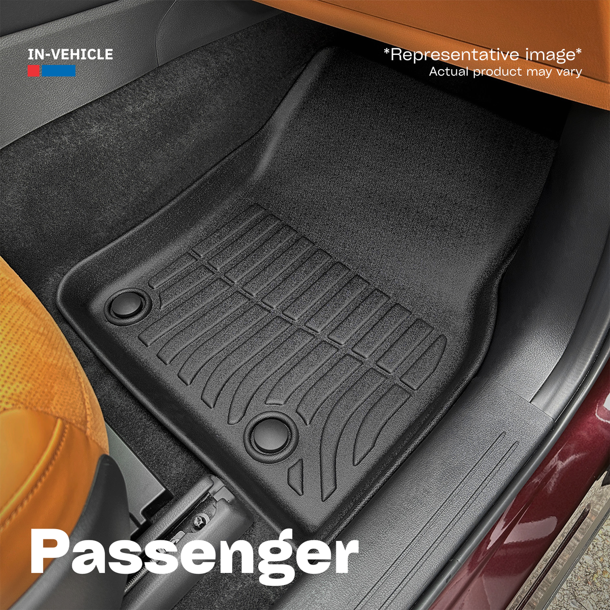 Findway F100 3D Car Floor Mat / Liner (1st Row, 2nd Row & 3rd Row) for 2020-2025 Kia Telluride 7/8-Seater - 3426AN