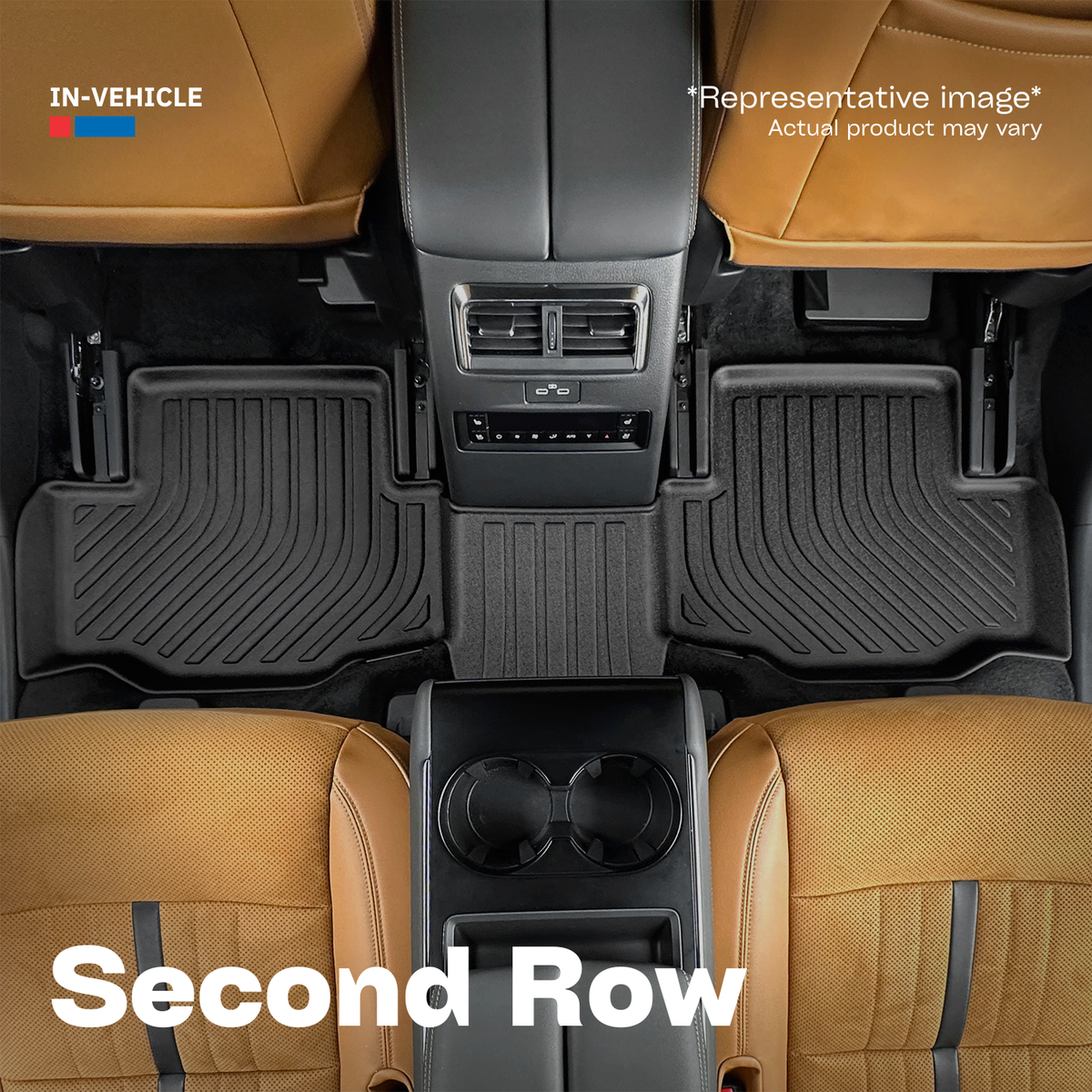 Findway F100 3D Car Floor Mat / Liner (1st Row, 2nd Row & 3rd Row) for 2020-2025 Kia Telluride 7/8-Seater - 3426AN