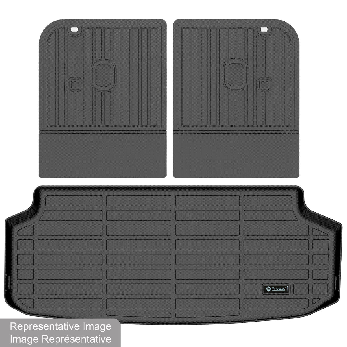 Findway R100+ 3D Cargo Liner & Seatback Protector for 2016-2020 Kia Sorentio 7-Seater - 3416AP