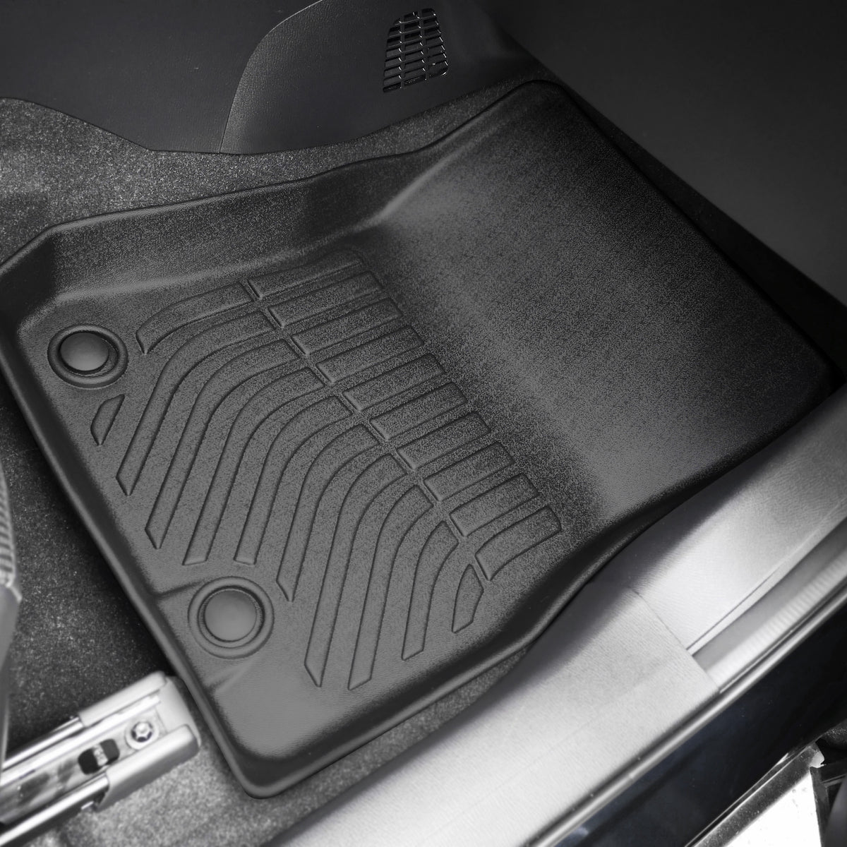 Findway car floor mat in a vehicle on the passenger's side