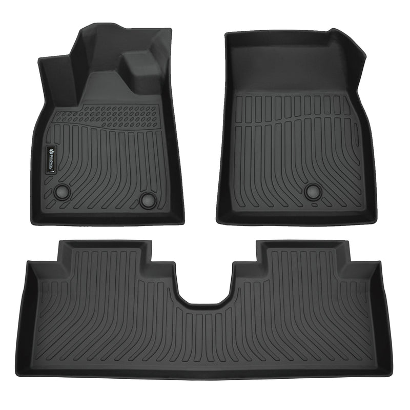 Findway F100 3D Car Floor Mat / Liner (1st Row & 2nd Row) for 2021-2024 Ford Mustang Mach-E - 22250N