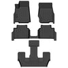 Findway F100 3D Car Floor Mat / Liner (1st Row, 2nd Row & 3rd Row) for 2021-2024 Jeep Grand Cherokee L 6-Seater w/o Rear Console - 3321AN