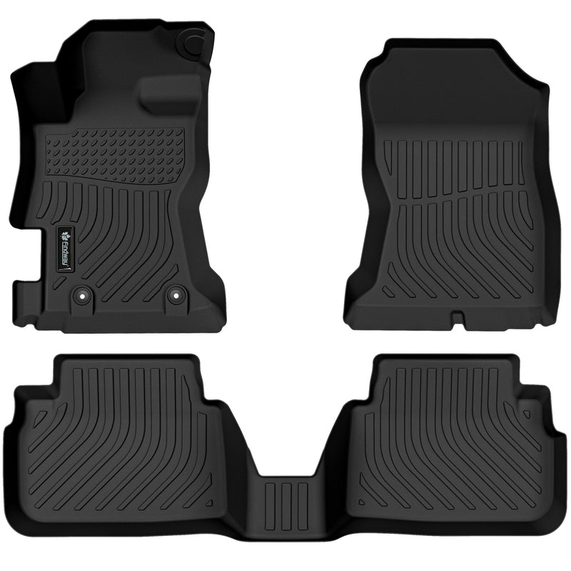 Findway F100 3D Car Floor Mat / Liner (1st Row & 2nd Row) for 2018-2023 Subaru Crosstrek / XV / 2017-2023 Subaru Impreza - 60150N