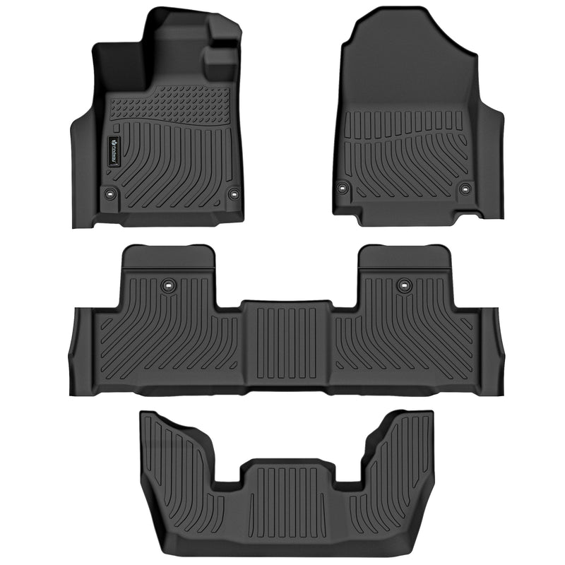 Findway F100 3D Car Floor Mat / Liner (1st Row, 2nd Row & 3rd Row) for 2022-2025 Acura MDX - 0113AN