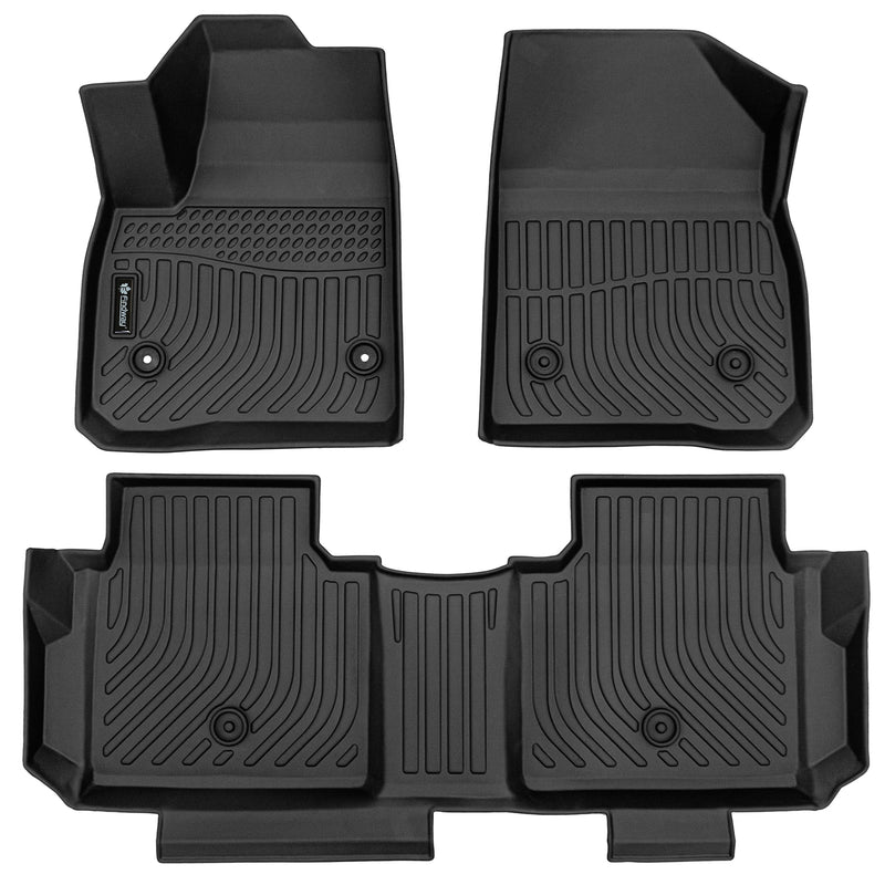 Findway F100 3D Car Floor Mat / Liner (1st Row & 2nd Row) for 2019-2025 Chevrolet Blazer / 2017-2025 Cadillac XT5 - 12160N