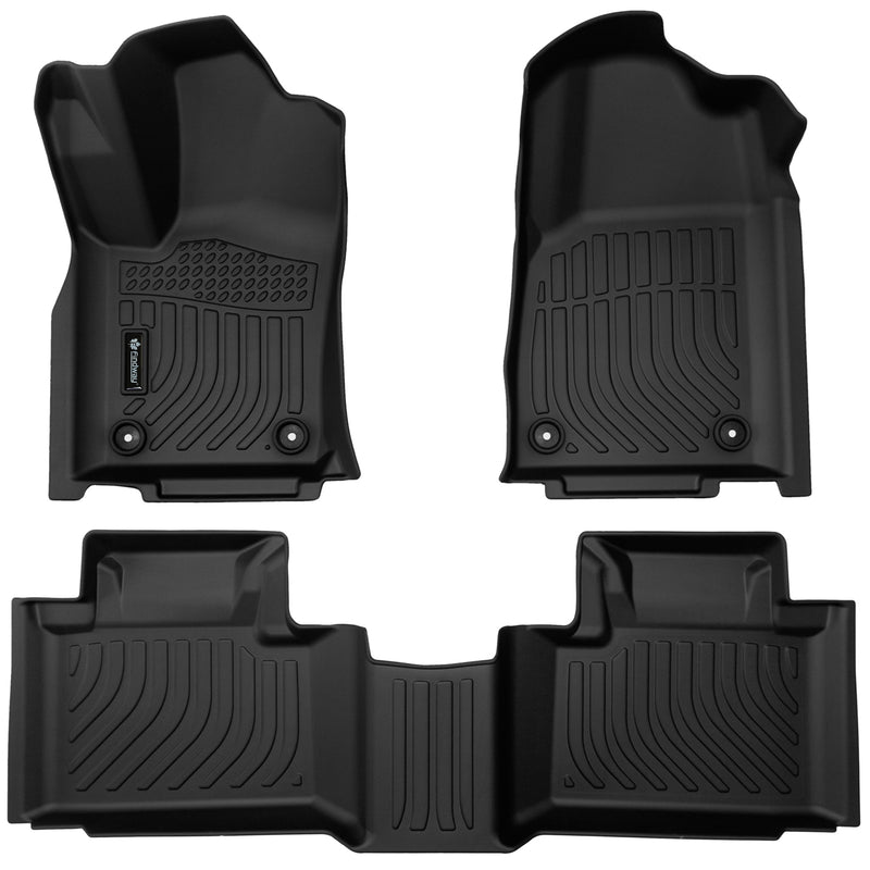 Findway F100 3D Car Floor Mat / Liner (1st Row & 2nd Row) for 2016-2021 Jeep Grand Cherokee / 2016-2024 Dodge Durango 5/7-Seater - 33100N