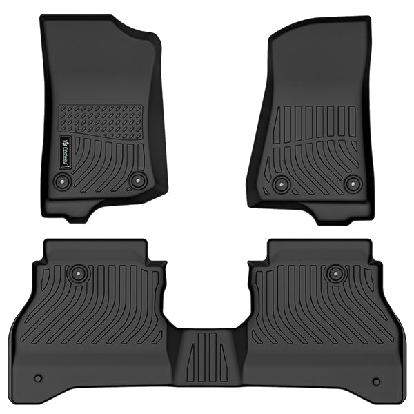 Findway F100 3D Car Floor Mat / Liner (1st Row & 2nd Row) for 2020-2024 Jeep Gladiator - 33180N